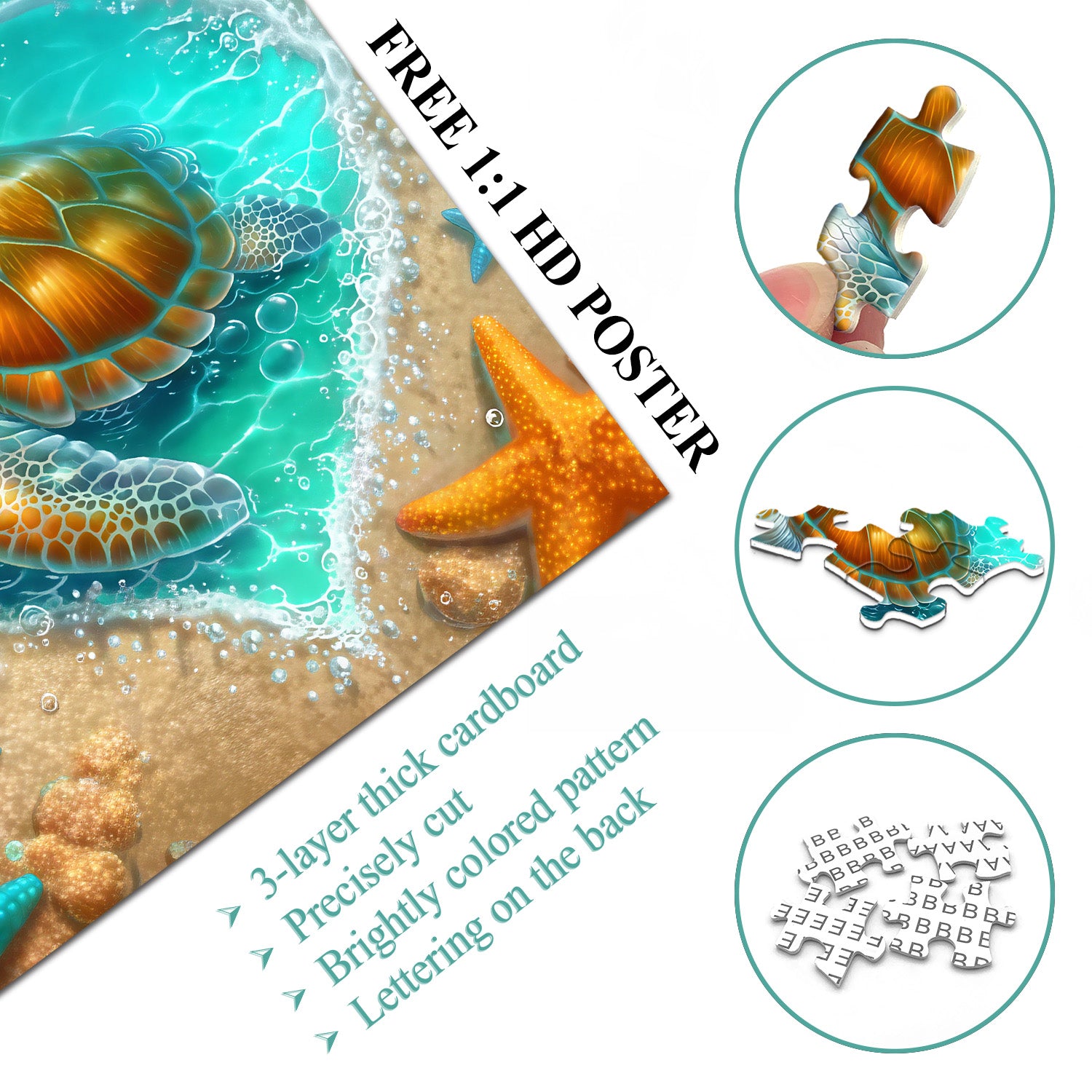 Heart Turtle Jigsaw Puzzle 1000 Pieces