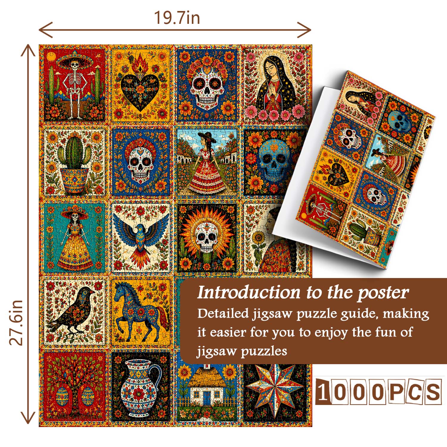 Mexican Folk Art Collection Jigsaw Puzzle 1000 Pieces
