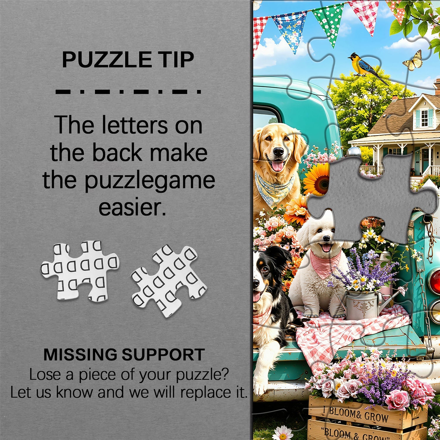 Truck Full Puppies Jigsaw Puzzle 1000 Pieces