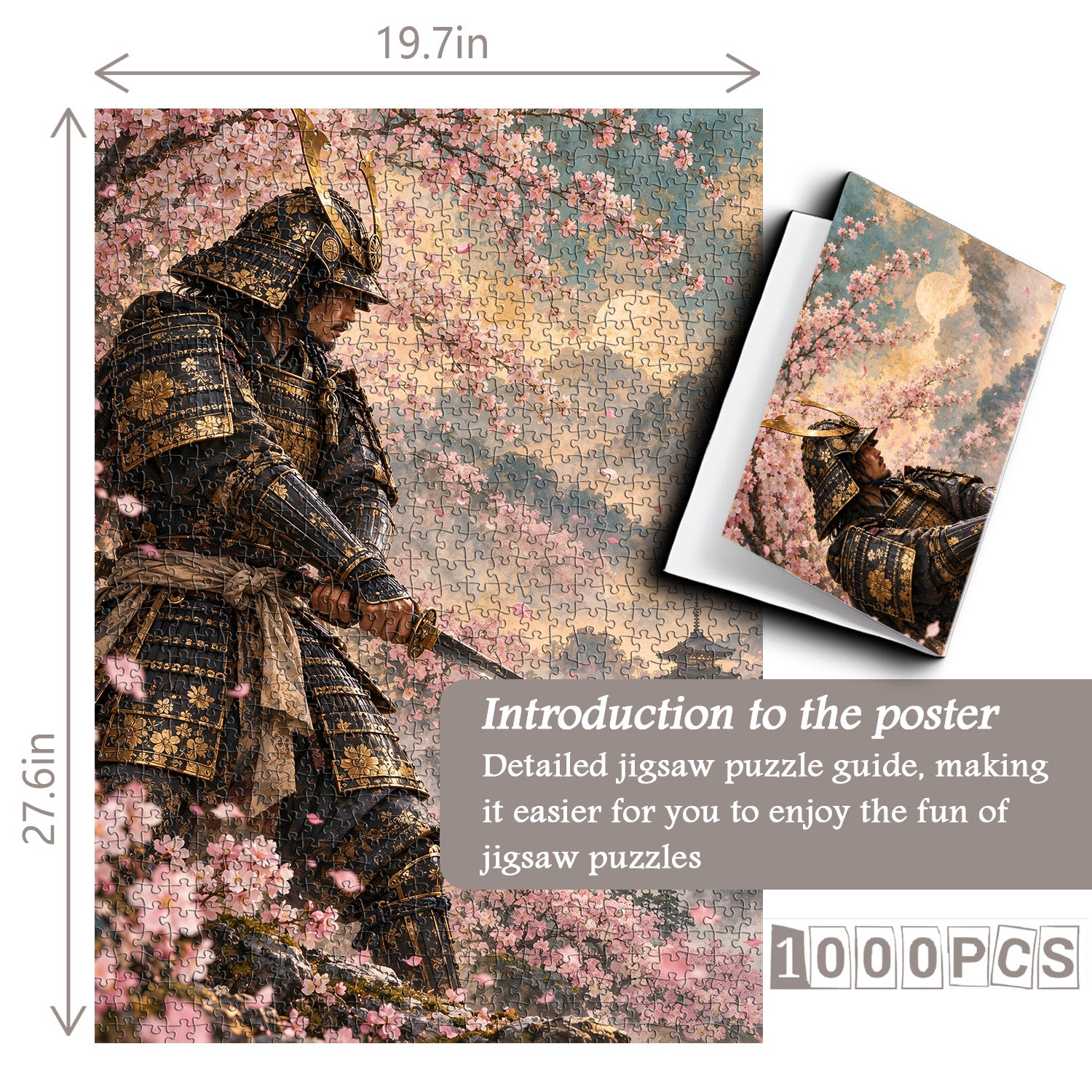 Cherry Blossom Samurai Jigsaw Puzzle 1000 Pieces