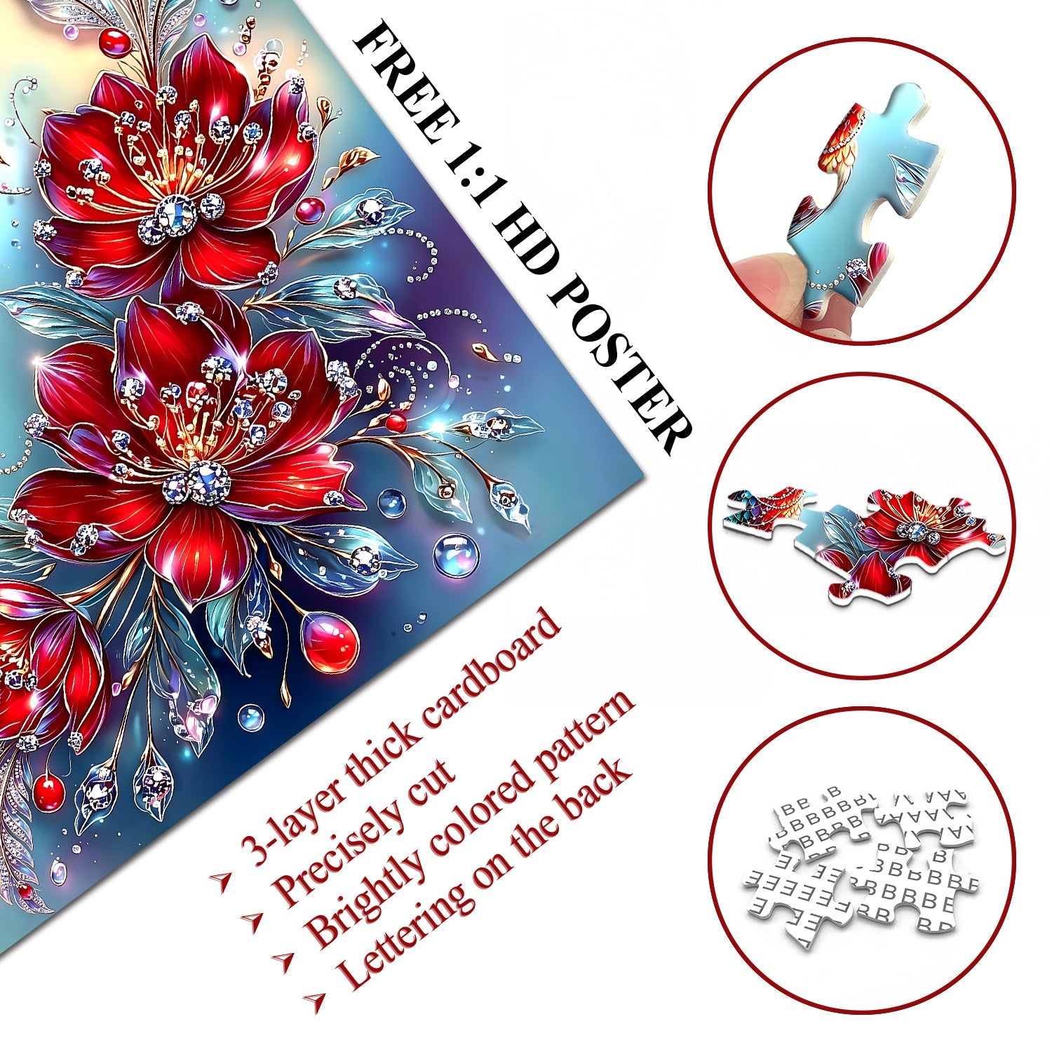 Edelstein-Kolibri-Puzzle 1000 Teile