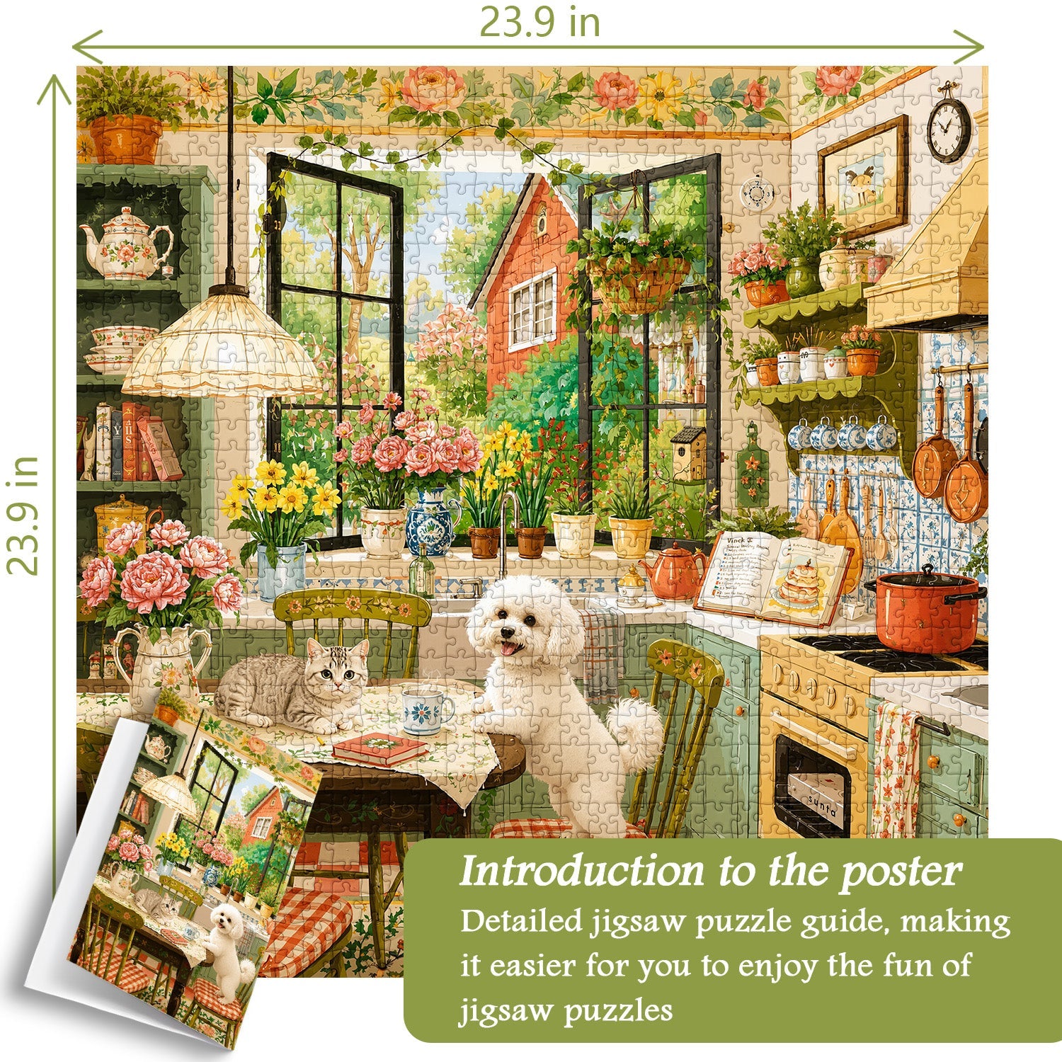 Farmhouse Floral Kitchen Jigsaw Puzzle 1000 Pieces