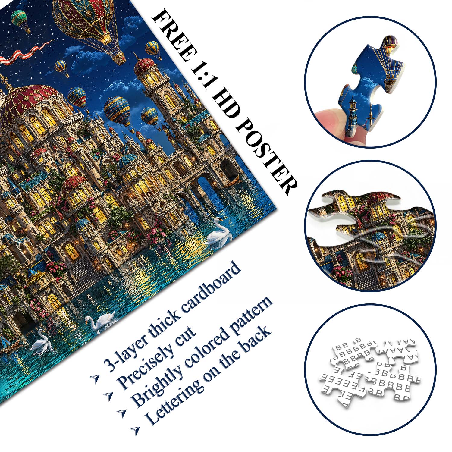 Moonlit Castle Jigsaw Puzzle 1000 Pieces