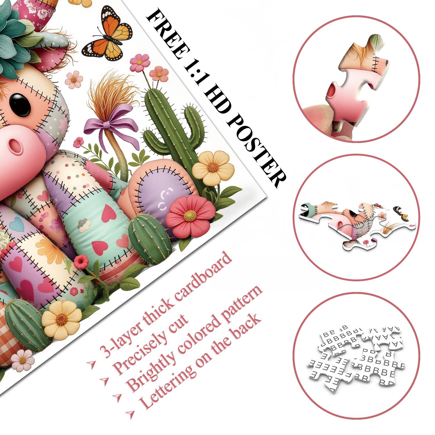 Patchwork-Kuh-Puzzle 1000 Teile