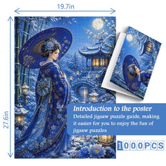 Snow Moon Garden Jigsaw Puzzle 1000 Pieces