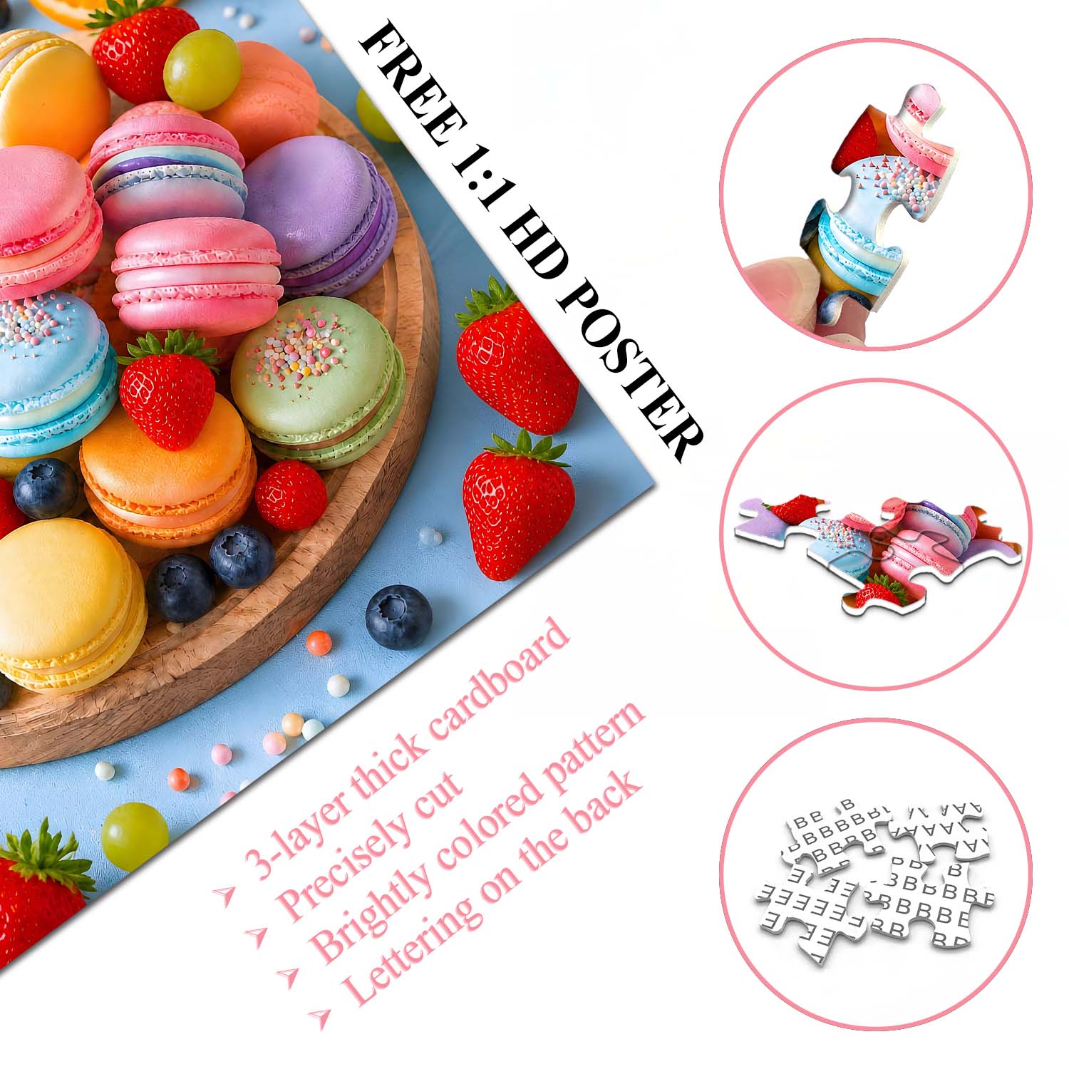 Summer Macaron Platter Jigsaw Puzzle 1000 Pieces