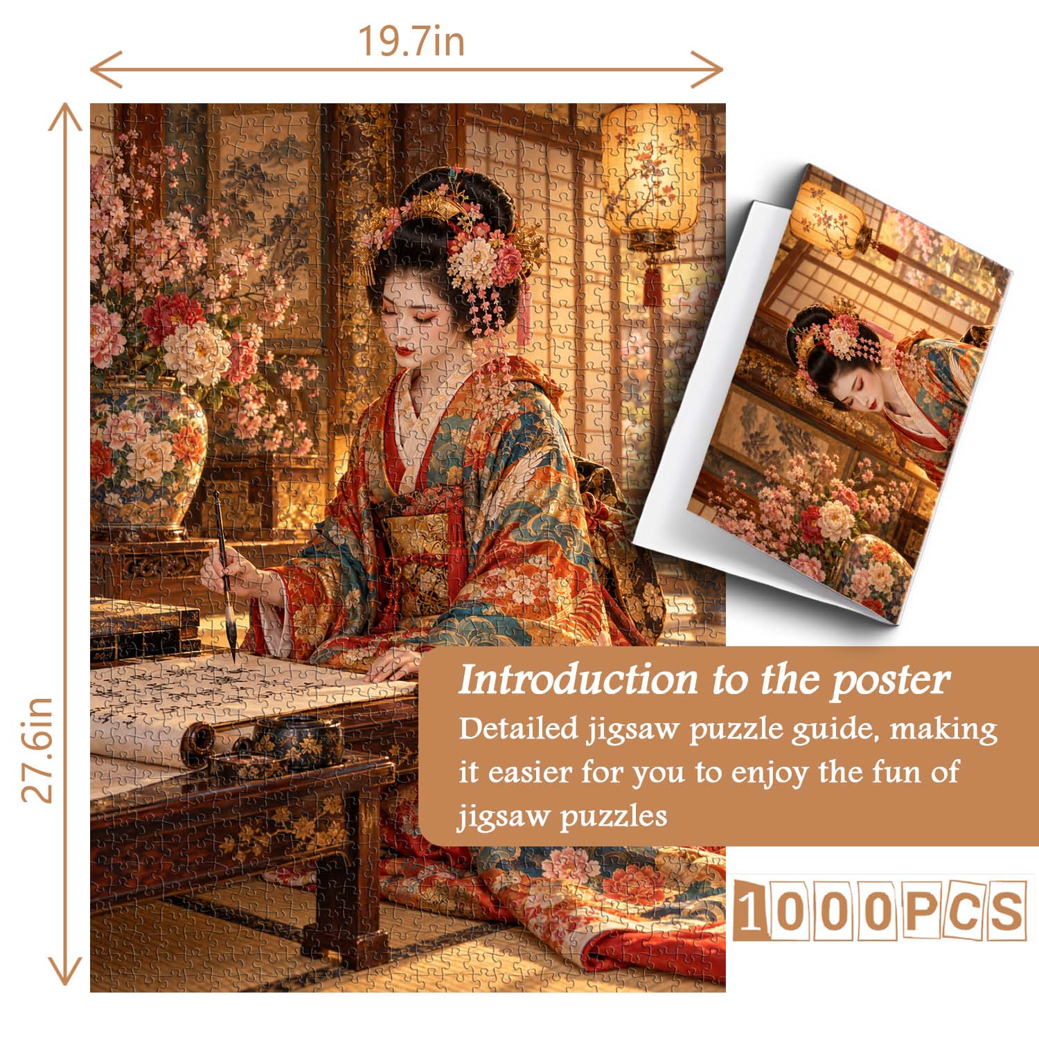 Geisha’s Calligraphy Hour Jigsaw Puzzle 1000 Pieces