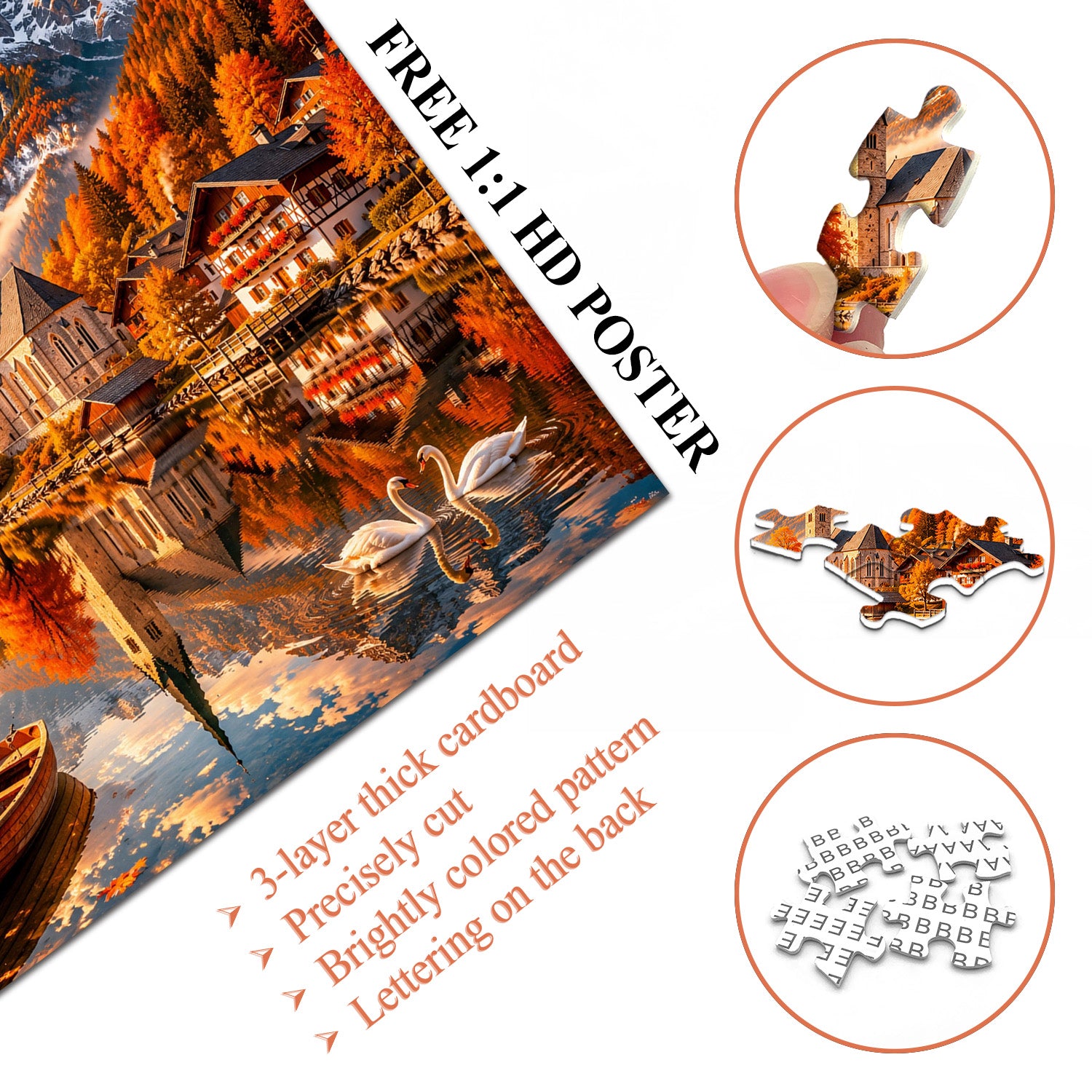 Alpine Autumn Scenery Jigsaw Puzzle 1000 Pieces