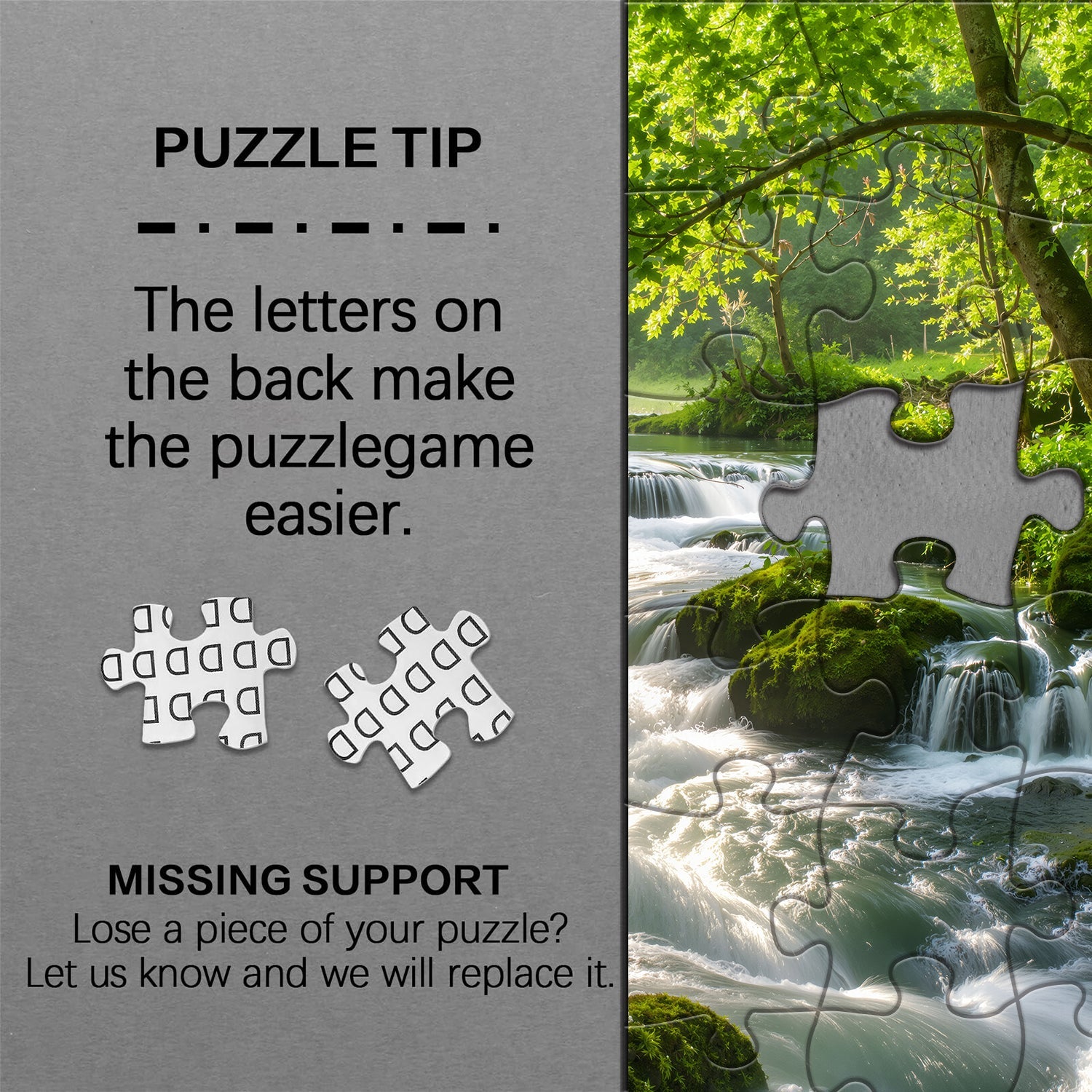 Green Forest Waterfall Jigsaw Puzzle 1000 Pieces