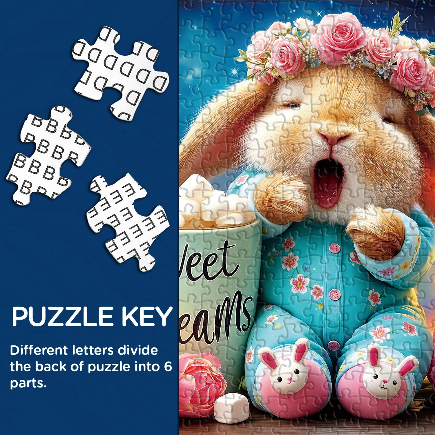 Yawning Bunny Jigsaw Puzzle 1000 Pieces