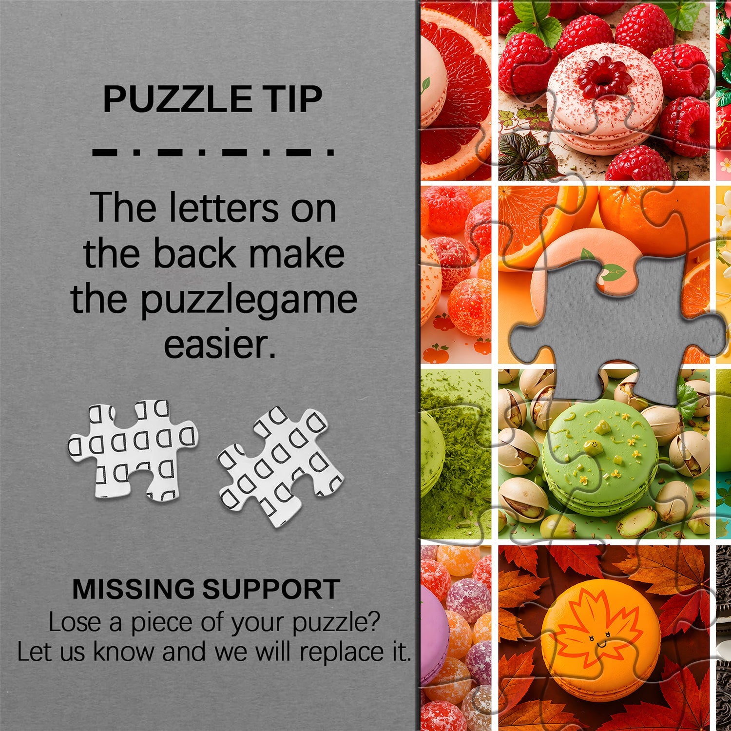 Colorful Macaron dessert Jigsaw Puzzle 1000 Pieces