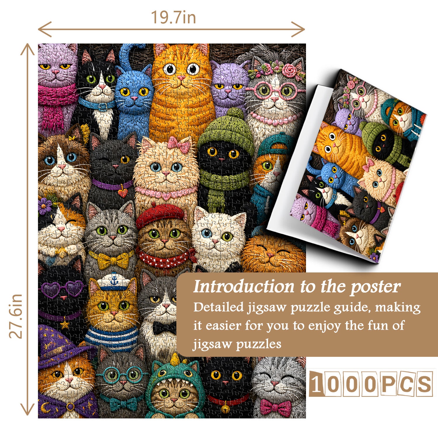Stitched Kittens Jigsaw Puzzle 1000 Pieces