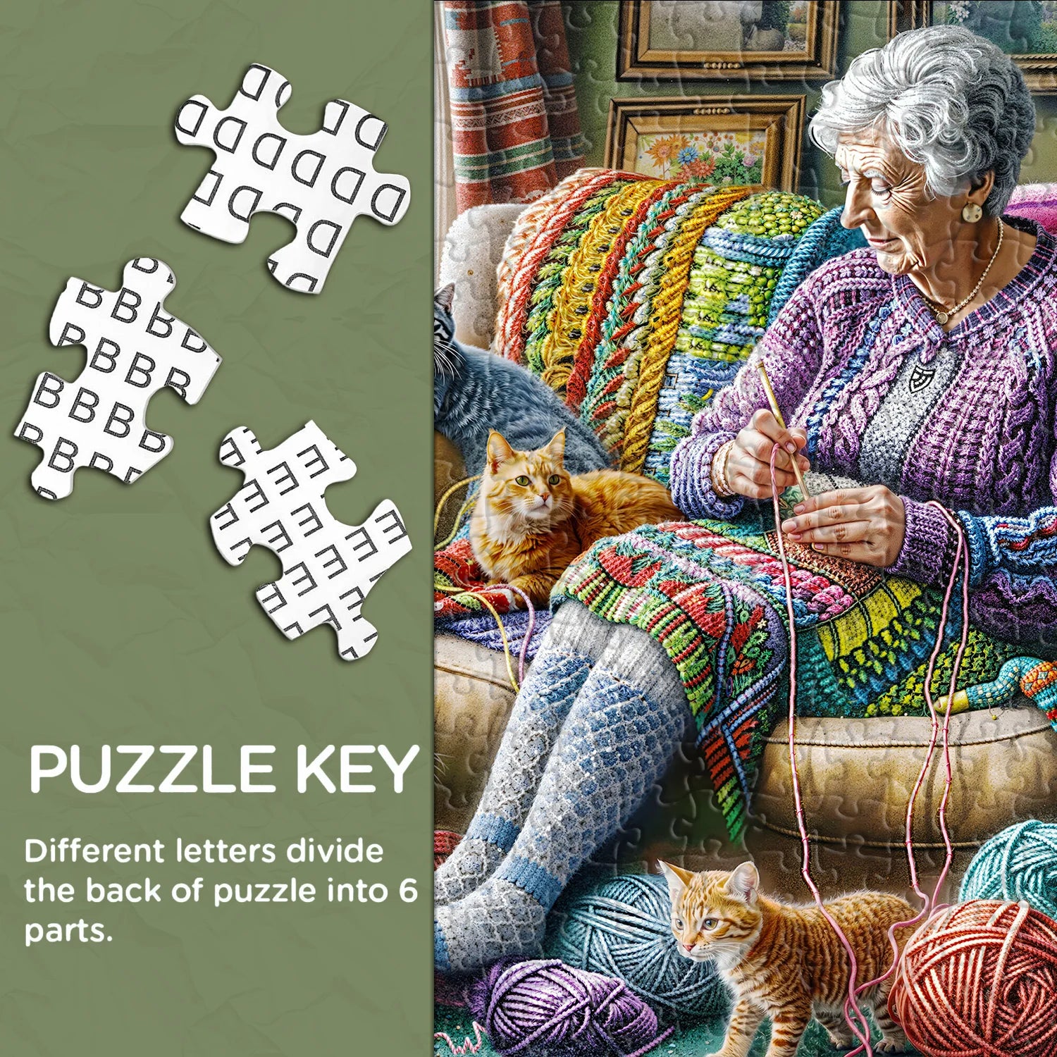 Grandma's Knitting Time Jigsaw Puzzle 1000 Pieces