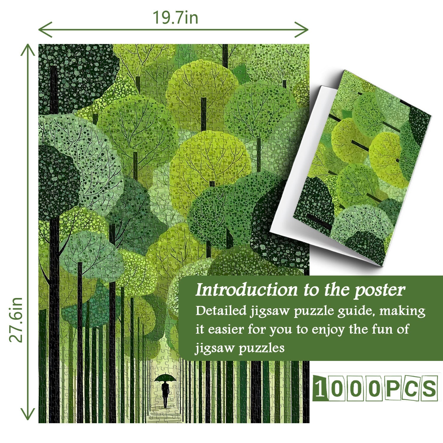Puzzle del sentiero verdeggiante, 1000 pezzi