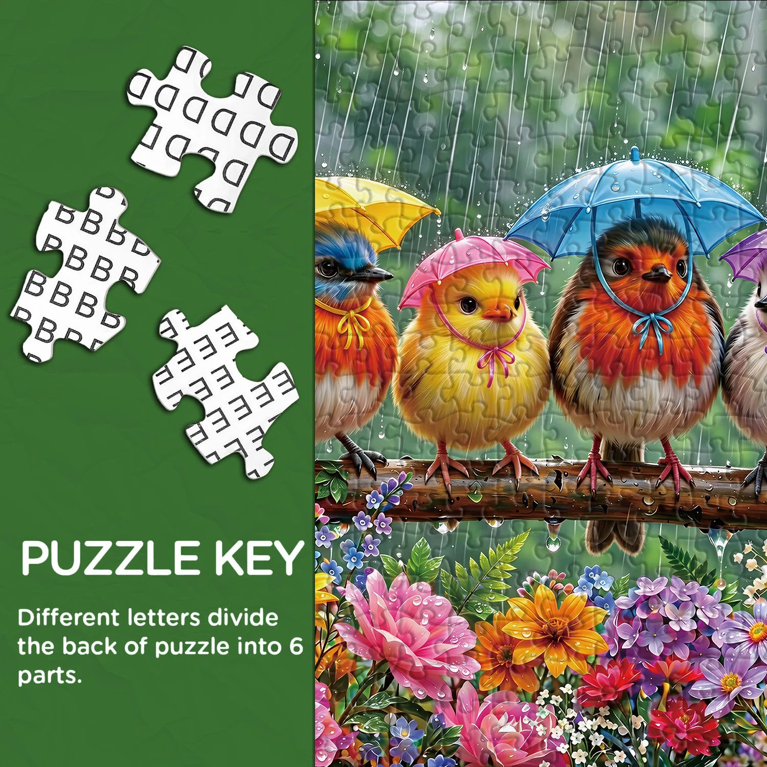 Puzzle Rainy Birds 1000 pezzi