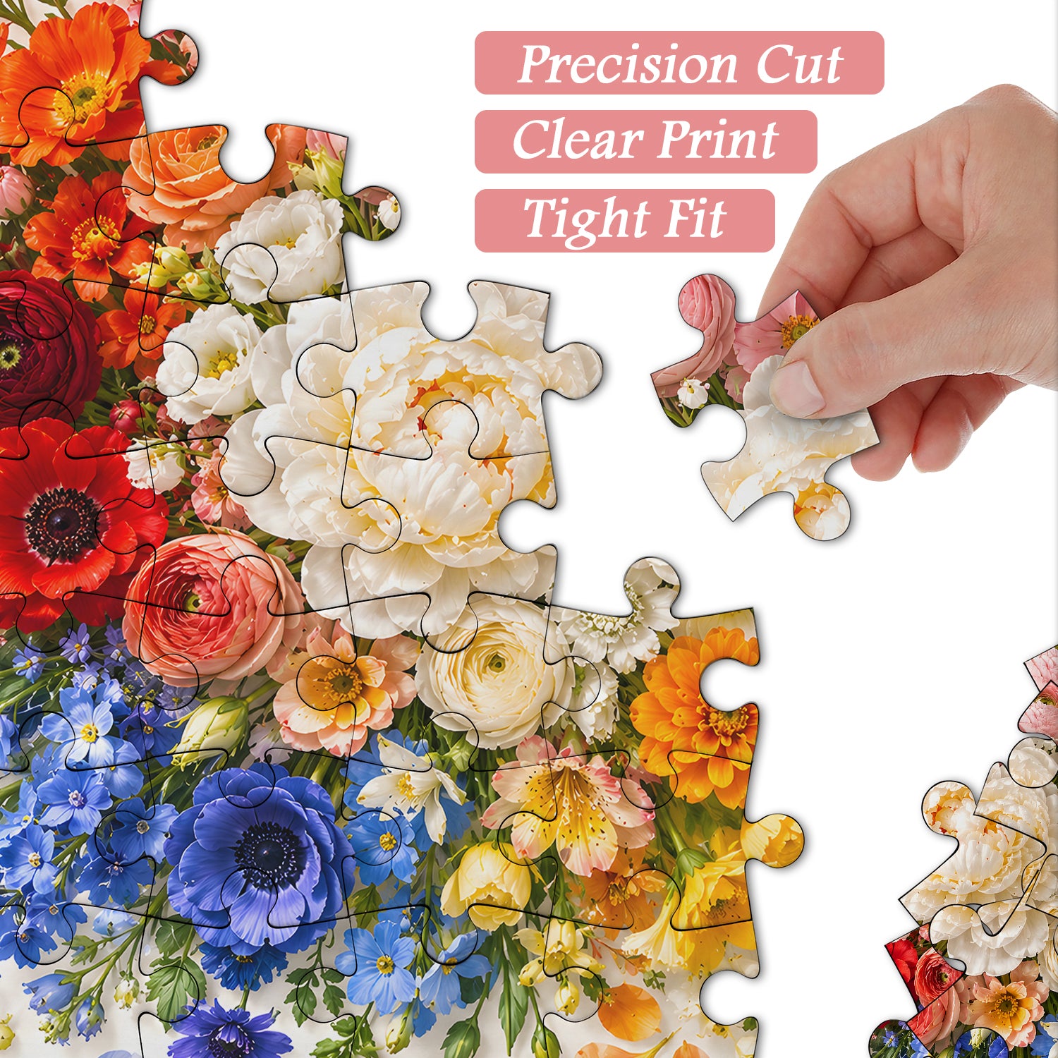 Clustered Blooms Jigsaw Puzzle 1000 Pieces