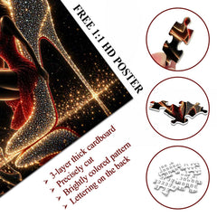 Puzzle rosso e scintillante notturno da 1000 pezzi