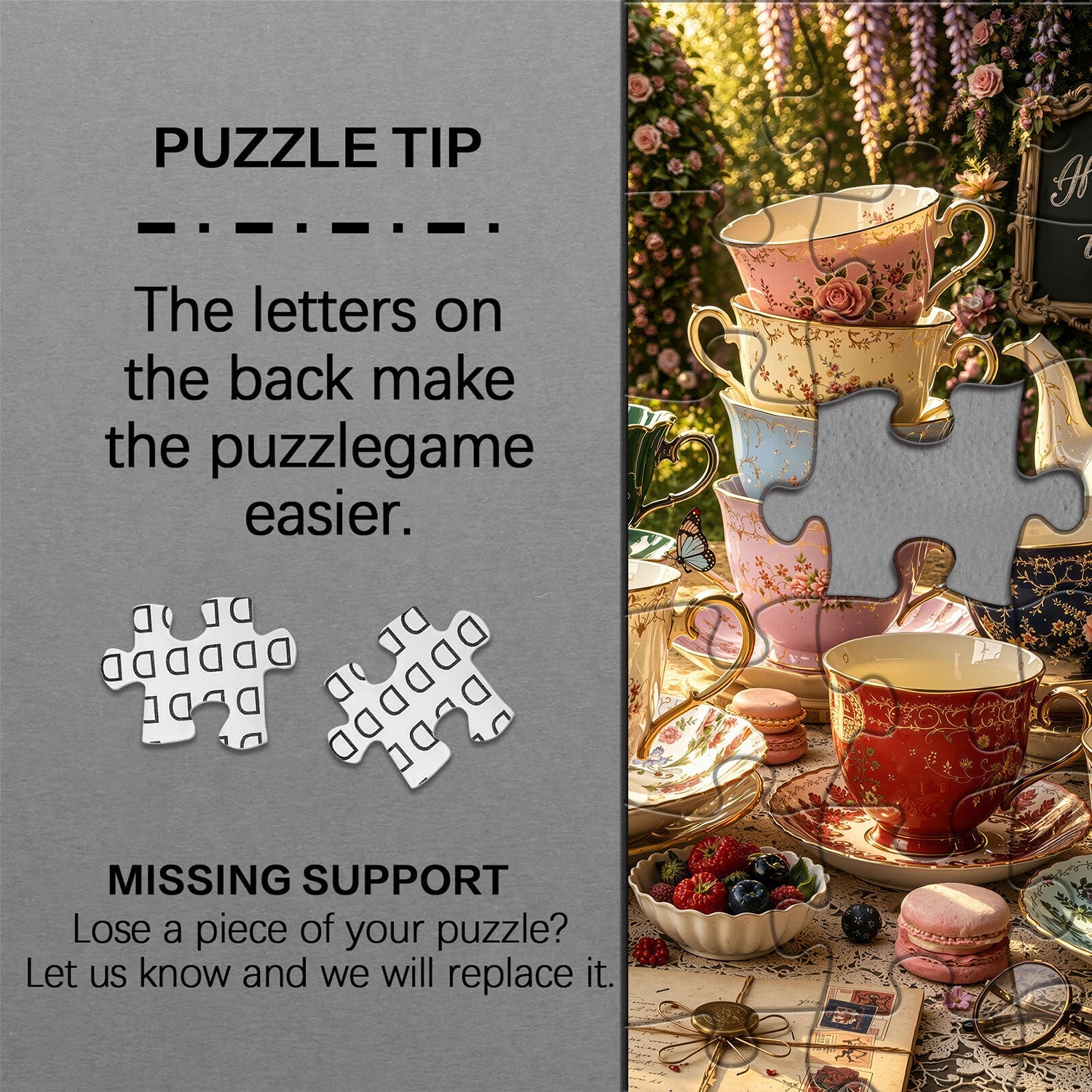 Garden Rose Tea Jigsaw Puzzle 1000 Pieces