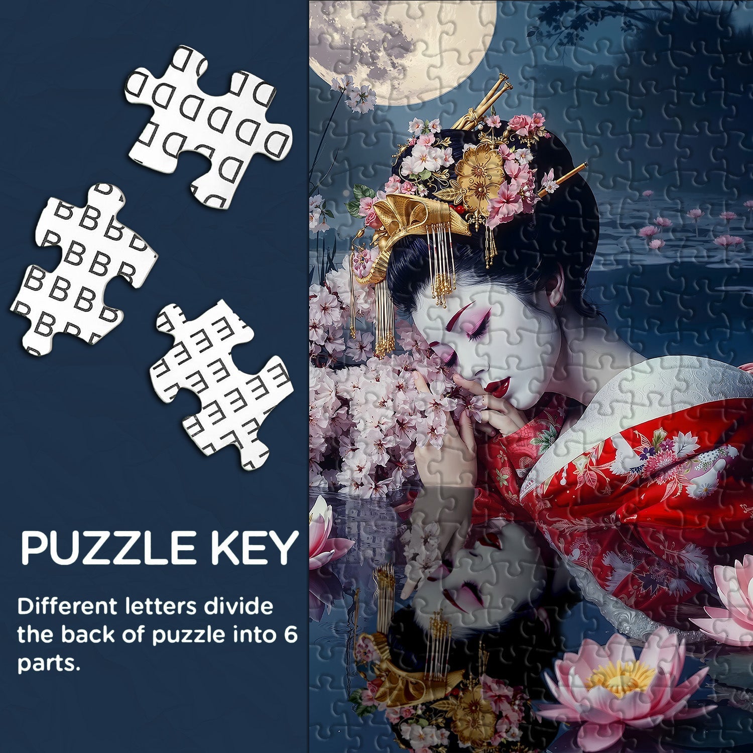 Moonlit Blossom Tranquility Jigsaw Puzzle 1000 Pieces