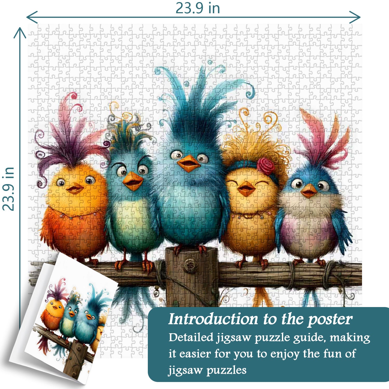 Cartoon Birds Jigsaw Puzzle 1000 Pieces