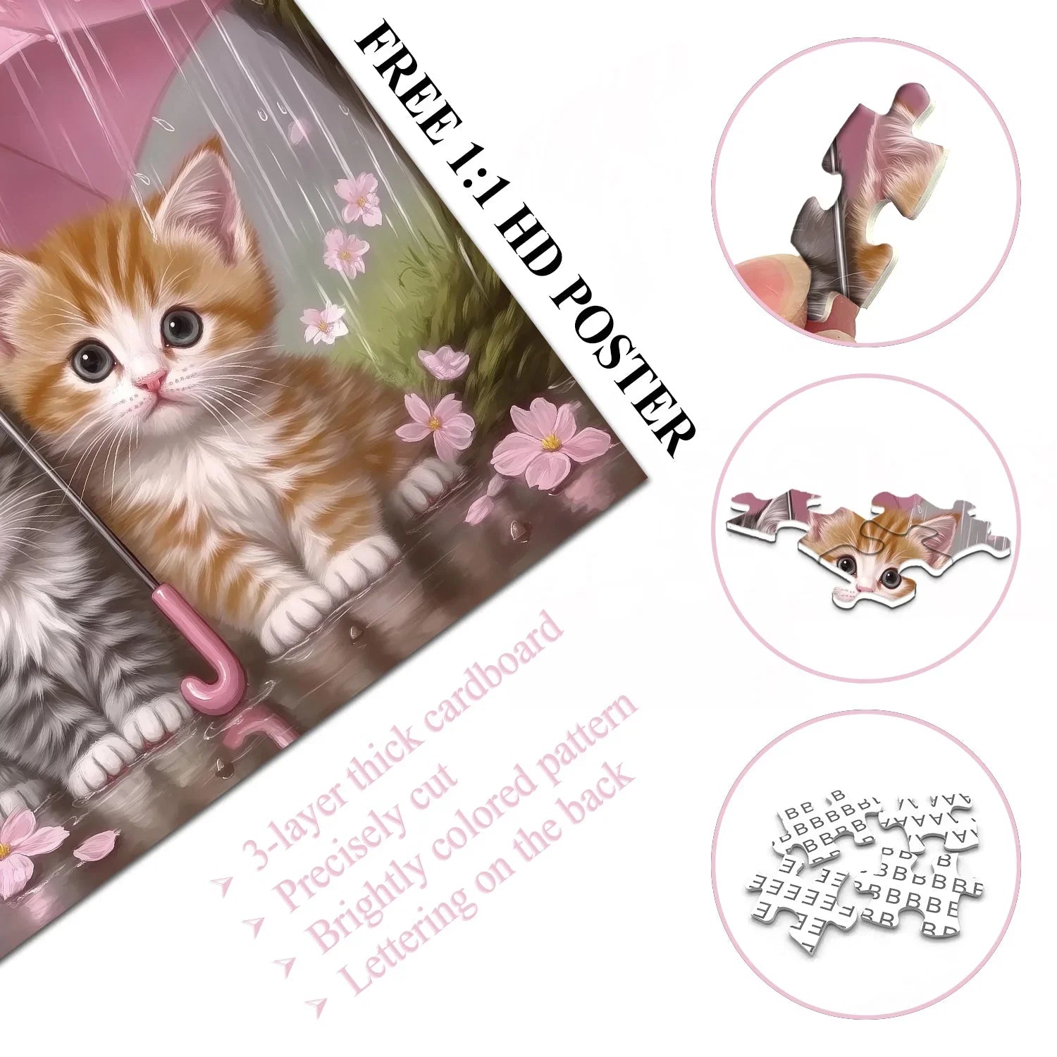 Pioggia gattini puzzle 1000 pezzi