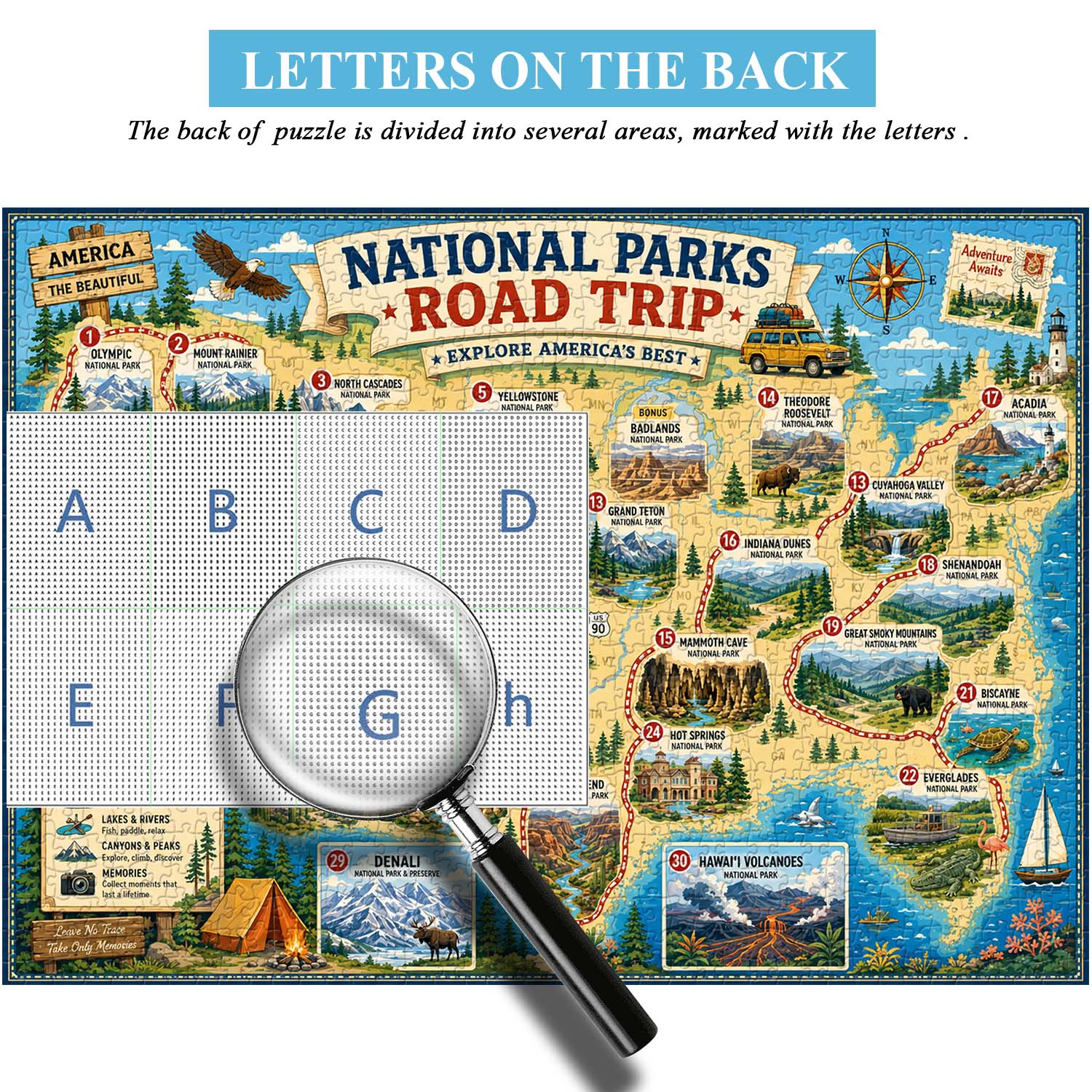 Explore National Parks Jigsaw Puzzle 1000 Pieces