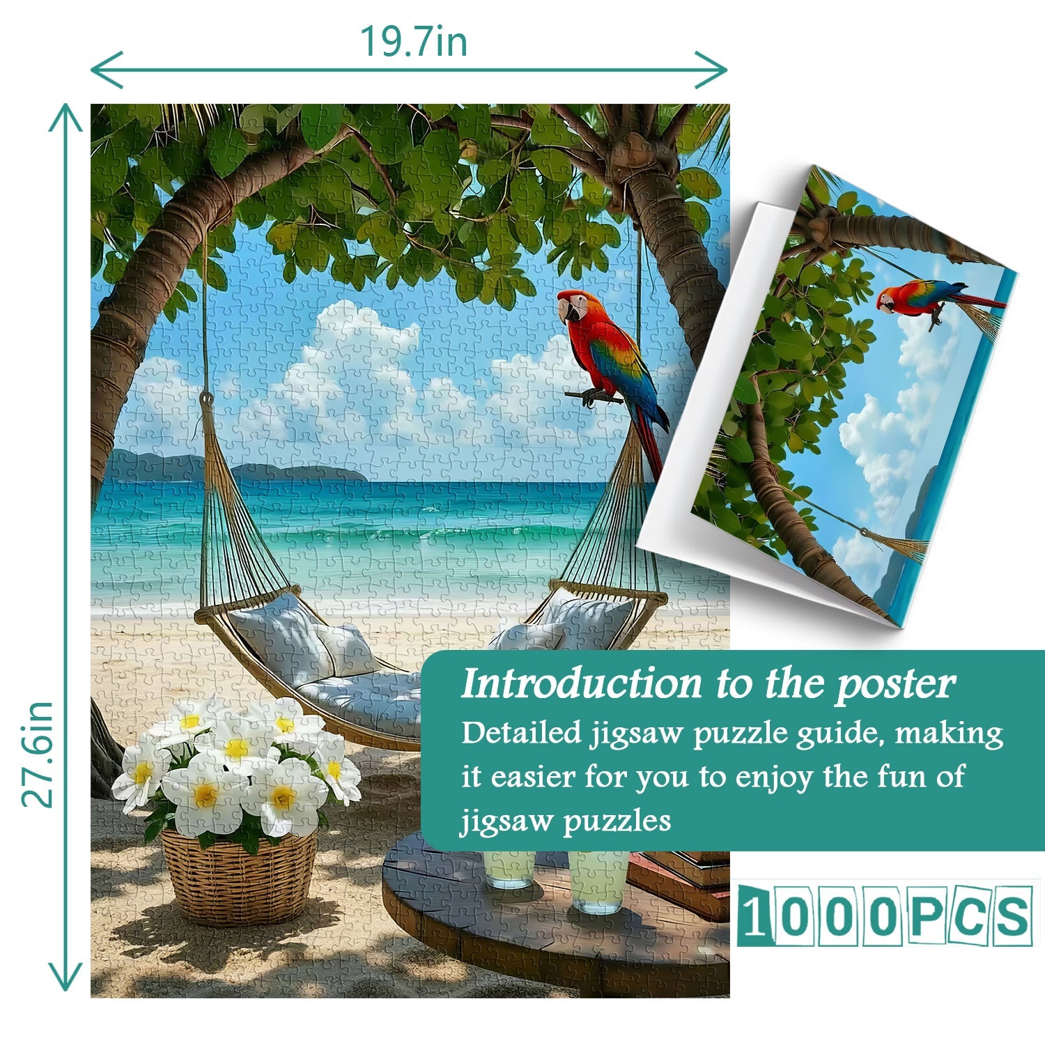Entspannender Strandtag-Puzzle, 1000 Teile