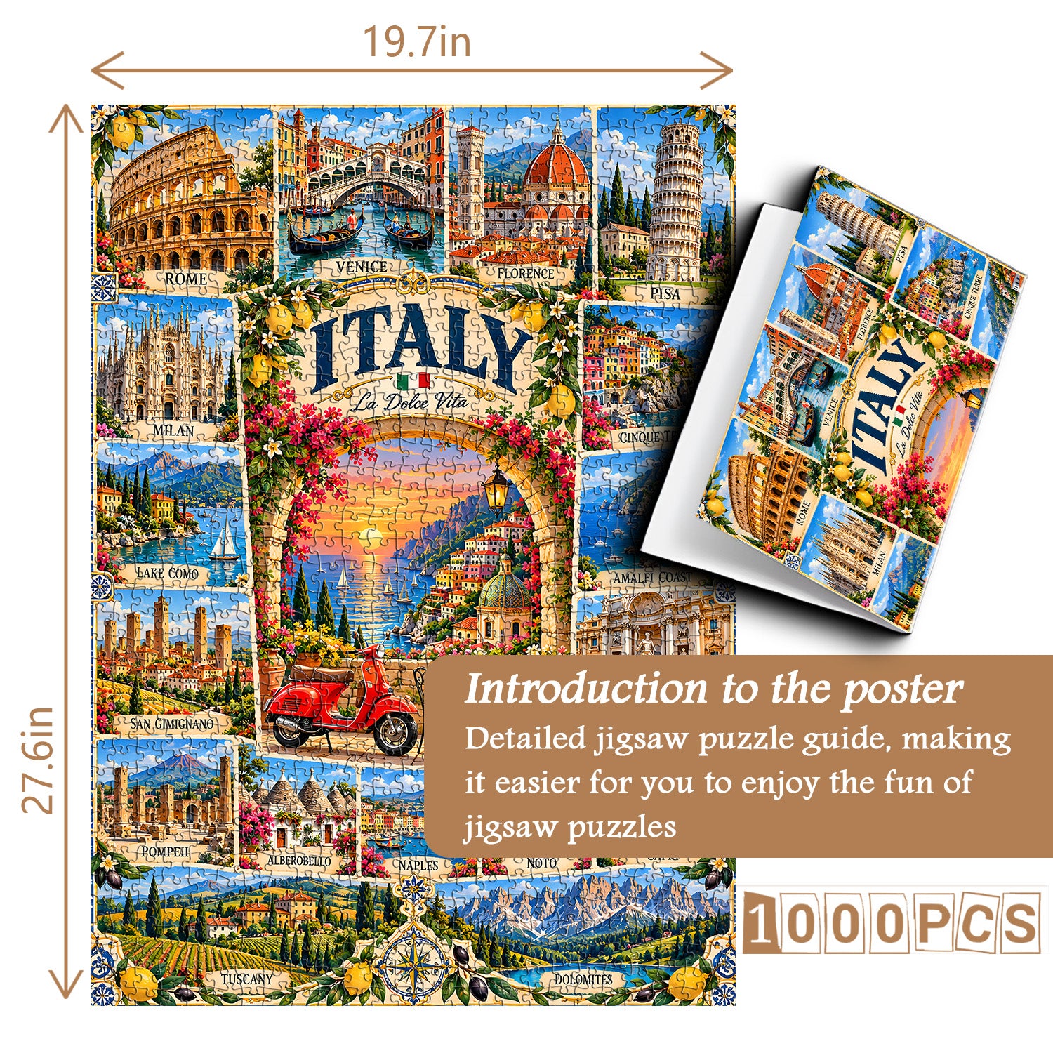 A Journey Through Italy Jigsaw Puzzle 1000 Pieces
