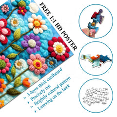 Felt Flower Art Jigsaw Puzzle 1000 Pieces