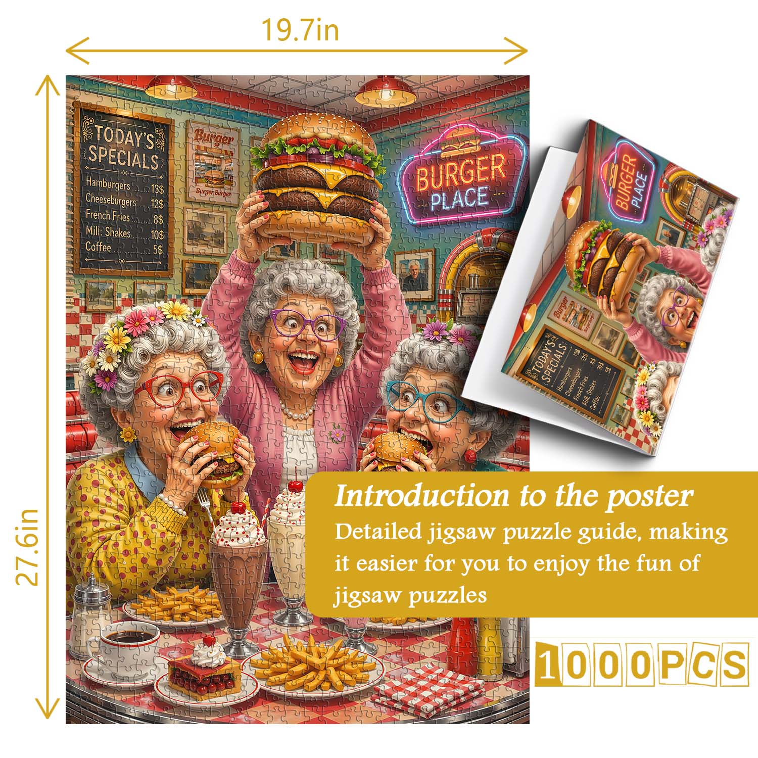 Burger Celebration Jigsaw Puzzle 1000 Pieces