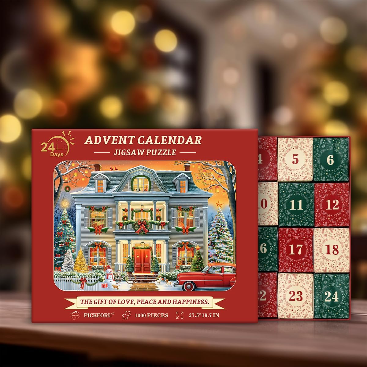 Christmas House Advent Calendar Jigsaw Puzzle 1000 Pieces