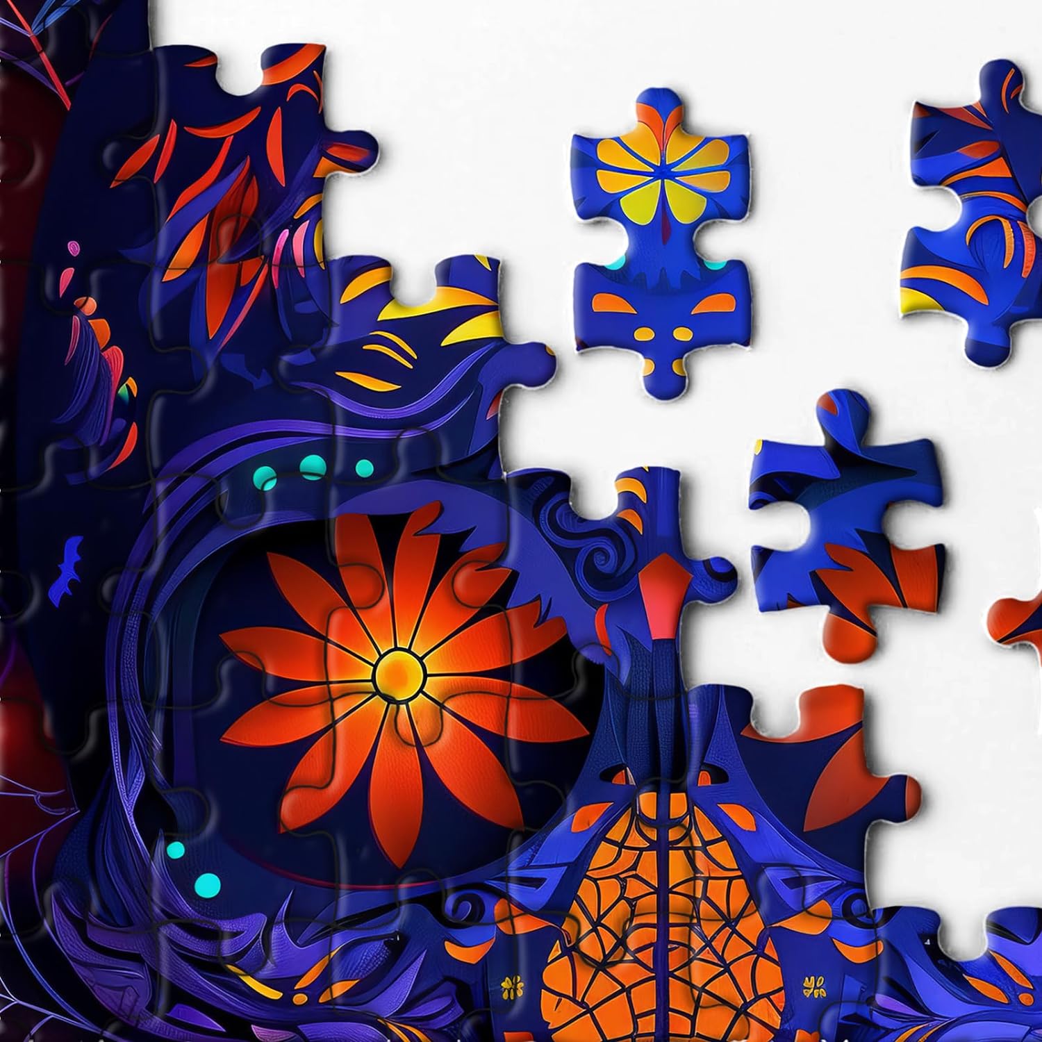 Vibrant Sugar Skull Art Jigsaw Puzzle 1000 Pieces