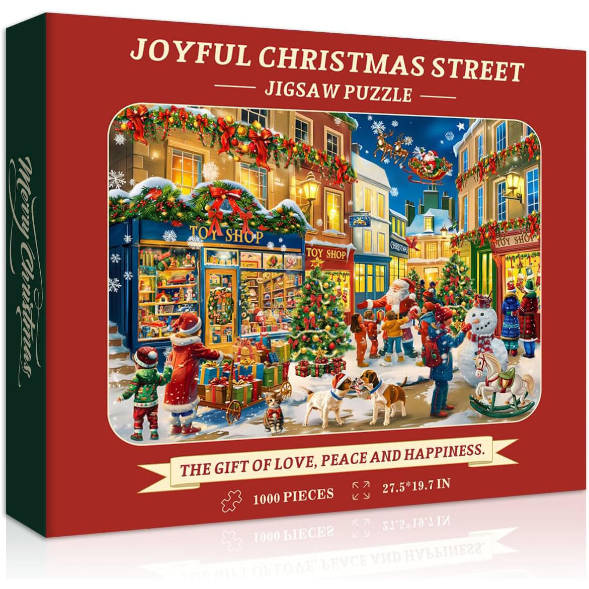 Joyful Christmas Street Jigsaw Puzzle 1000 Pieces