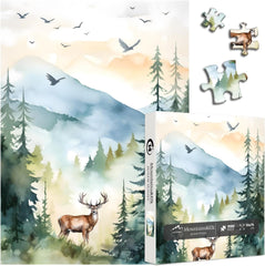 Mountains&Elk Jigsaw Puzzle 1000 Pieces