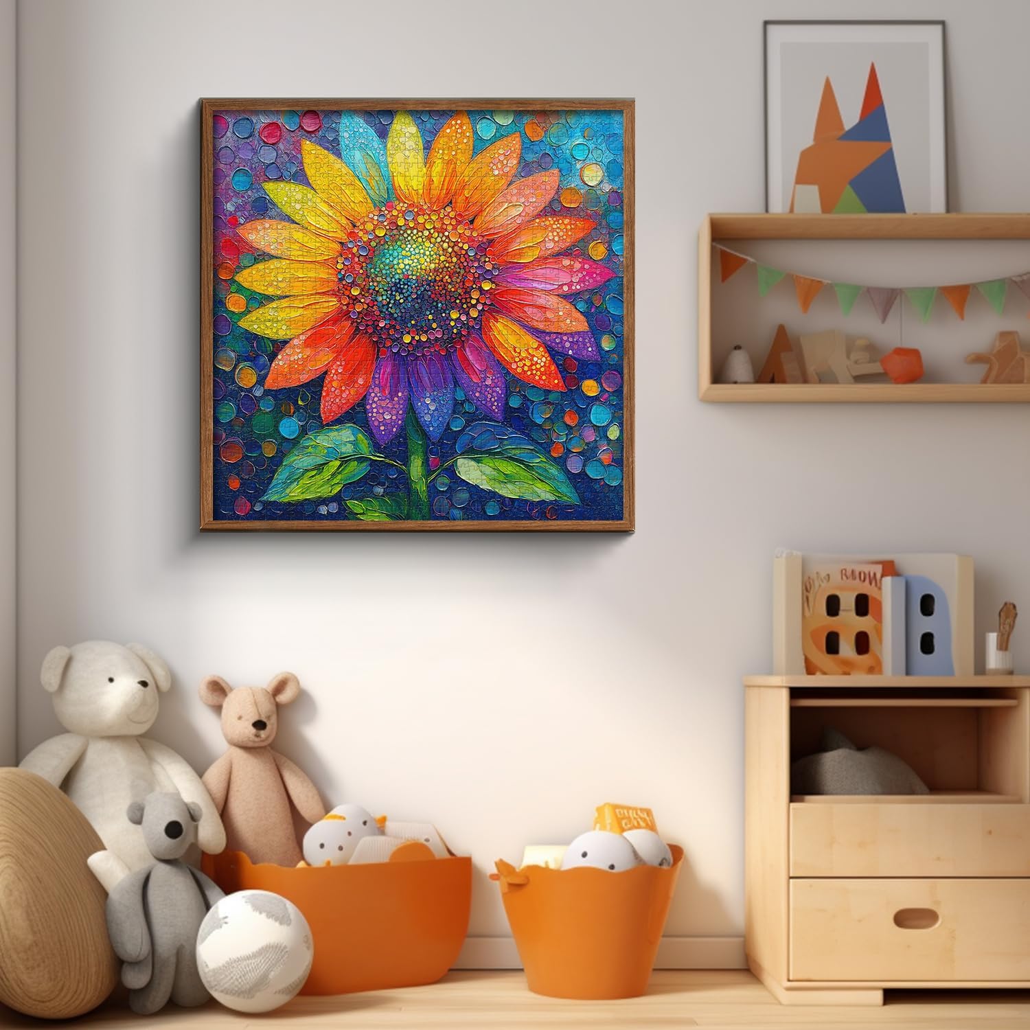 Rainbow Sunflower Jigsaw Puzzle 1000 Pieces