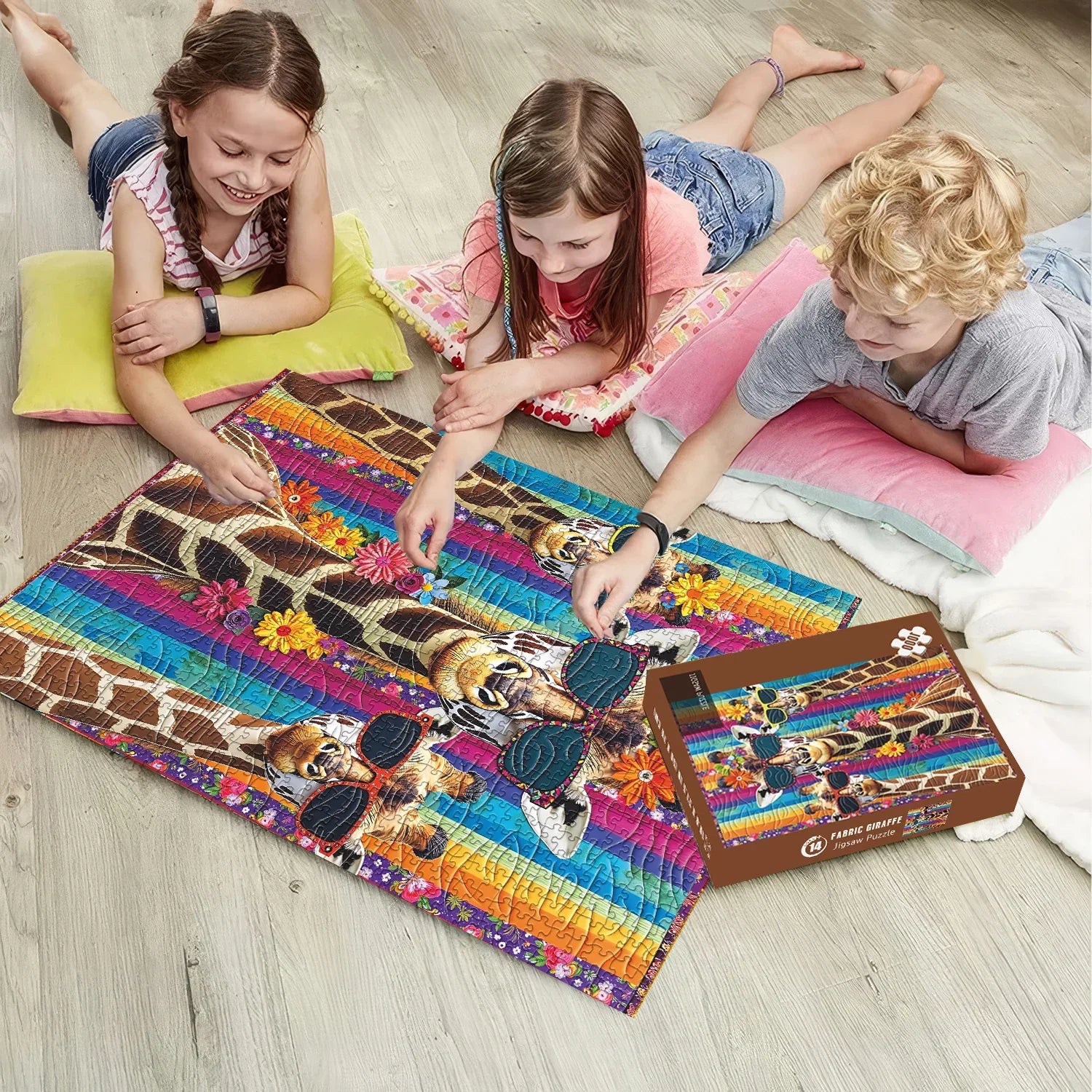 Tissu giraffe puzzle 1000 pièces