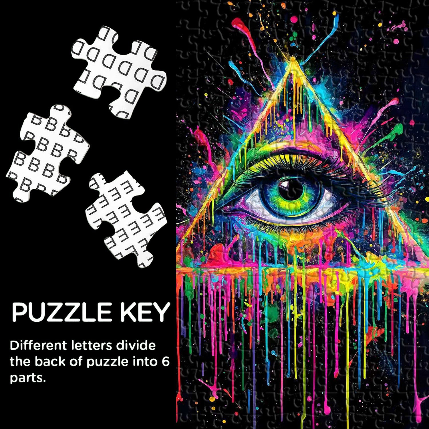Puzzle de la puzzle des yeux et des pièces 1000 pièces