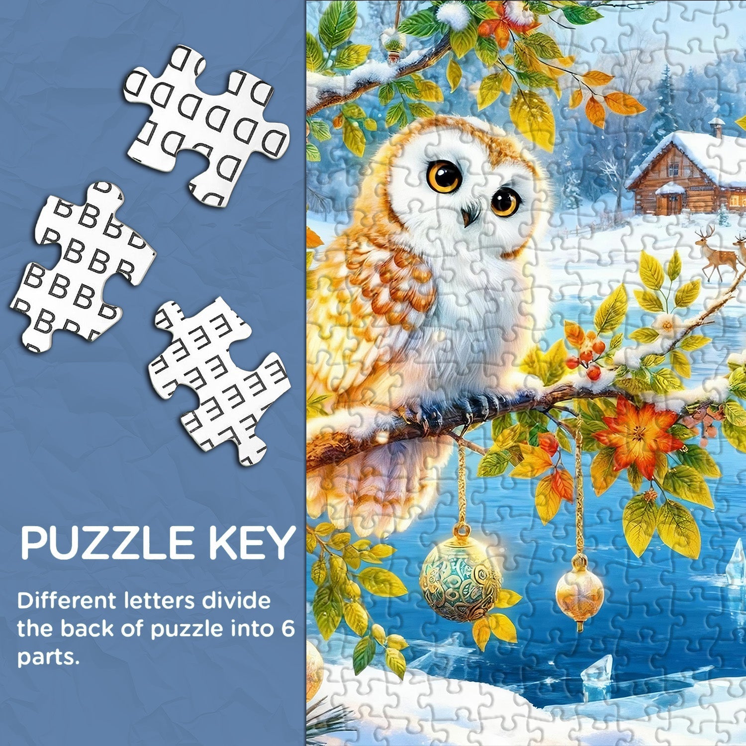 Yuletide Owl Haven Jigsaw Puzzle 1000 Pieces