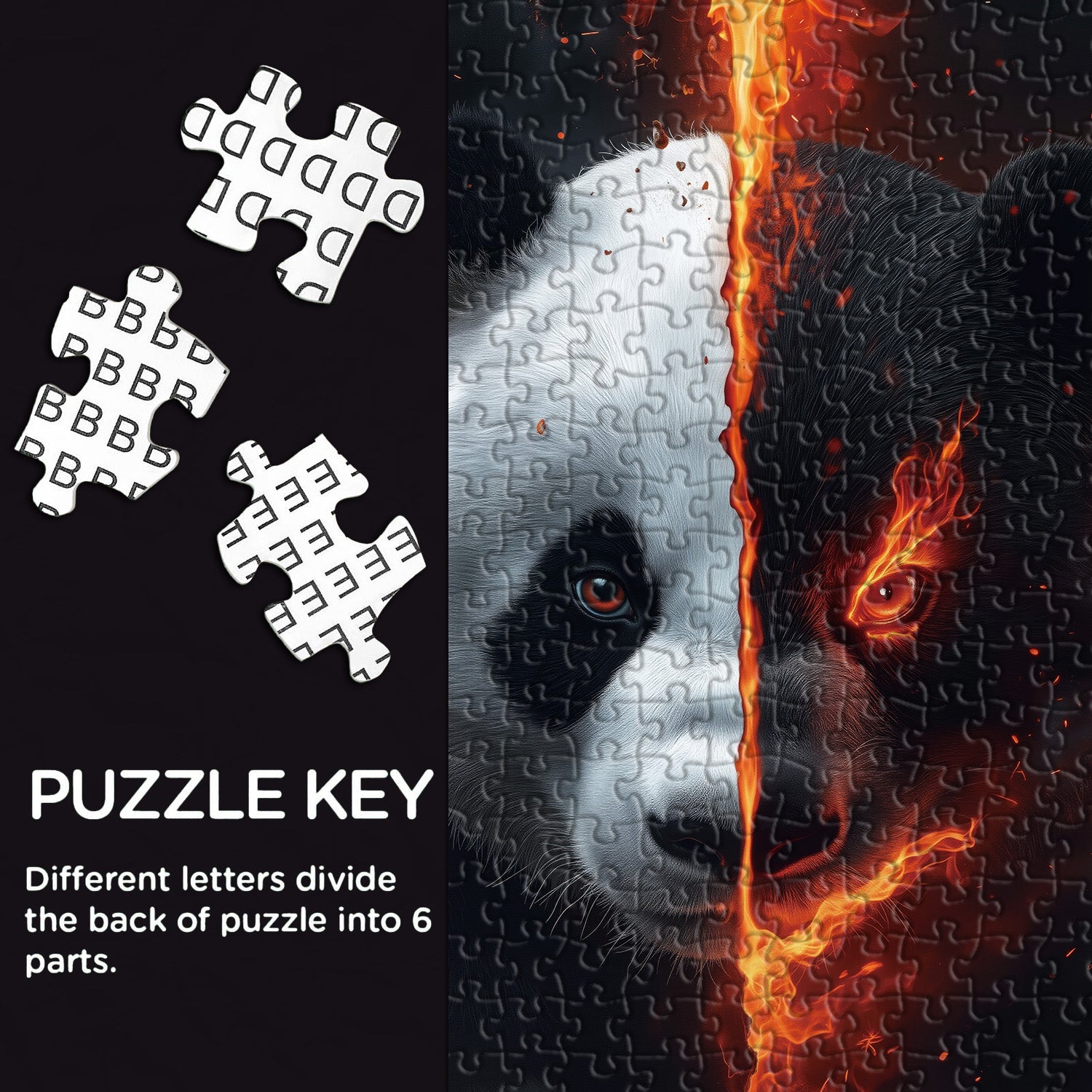 Fire Realm Panda Jigsaw Puzzle 1000 Pieces