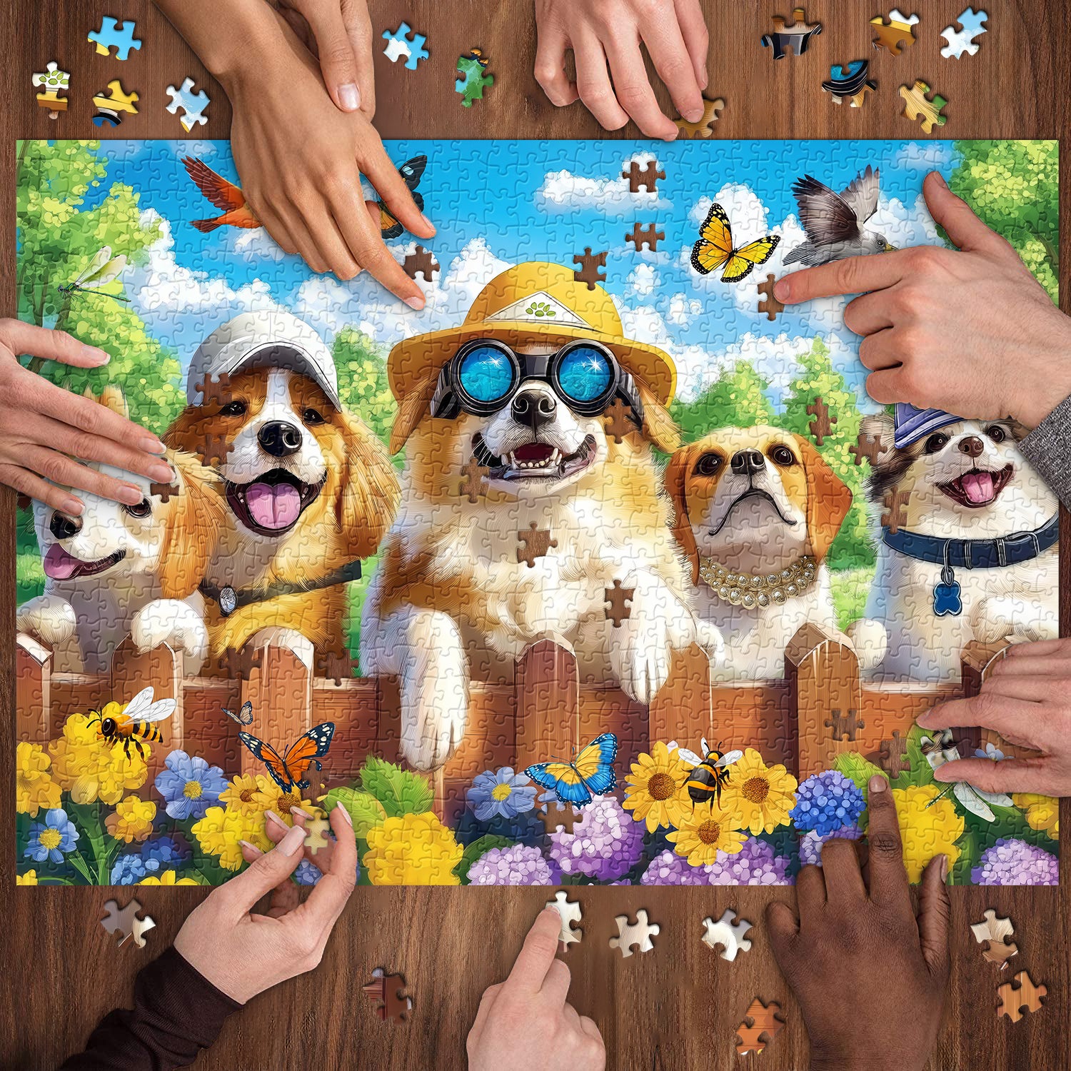 Kawaii Dog Squad Jigsaw Puzzle 1000 Pieces