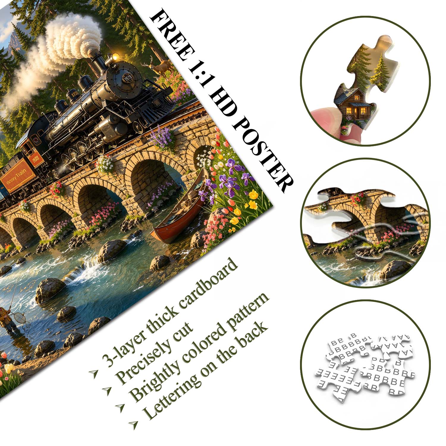 Valley Steam Train Jigsaw Puzzle 1000 Pieces