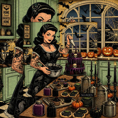 Midnight Halloween Baking Jigsaw Puzzle 1000 Pieces