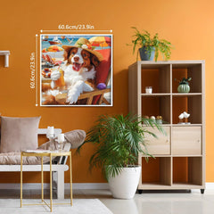 Puzzle de gabarit de vacances de Pup 1000 pièces