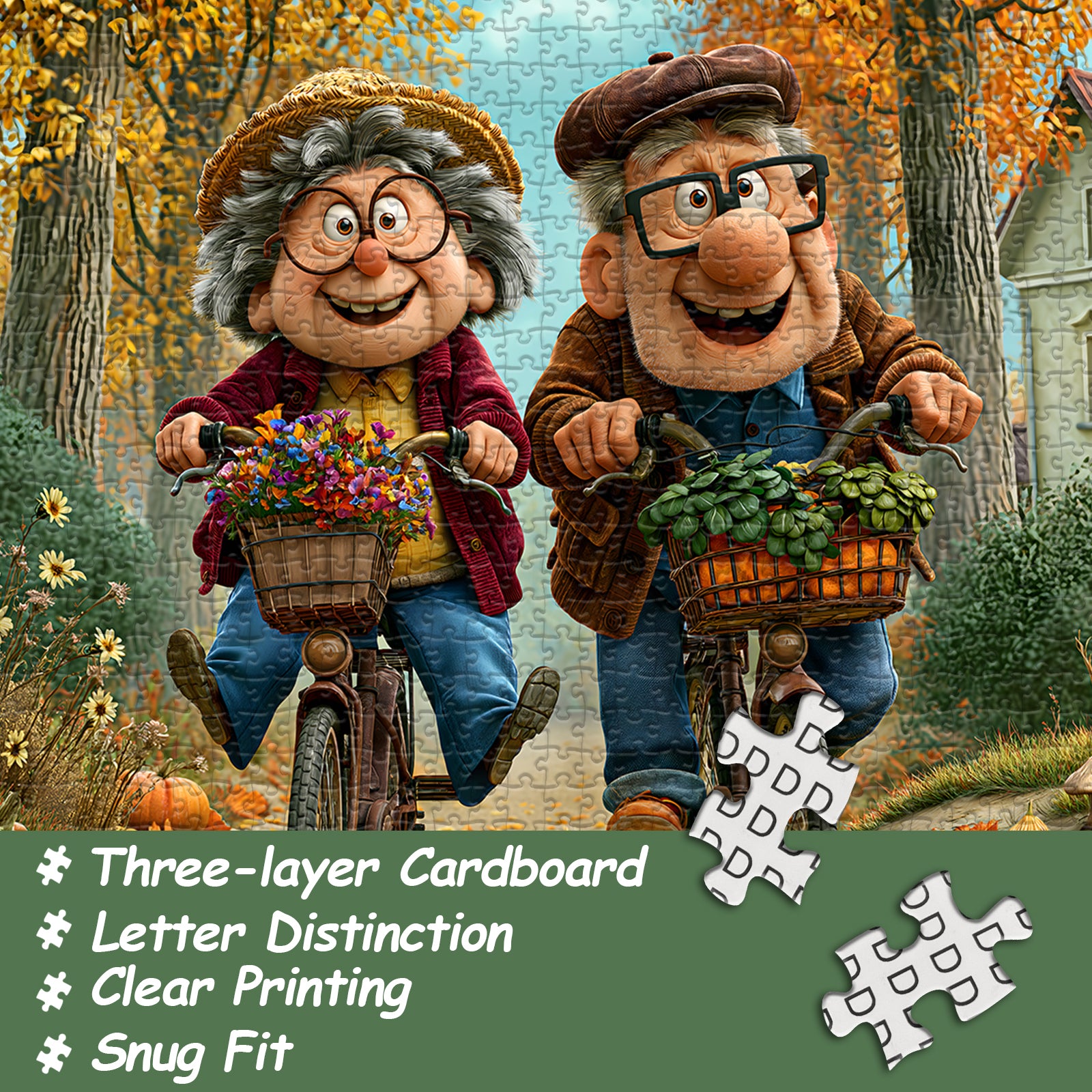 Golden Autumn Ride Jigsaw Puzzle 1000 Pieces