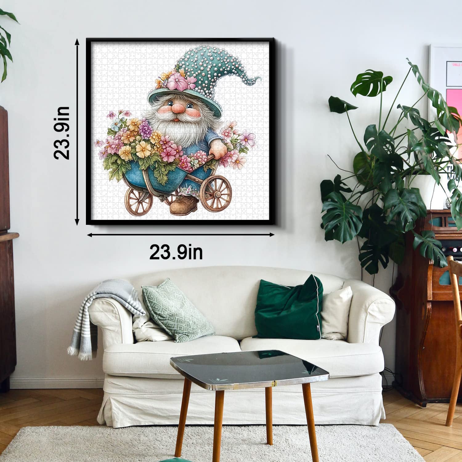 Pastel Floral Gnome Jigsaw Puzzle 1000 Pieces