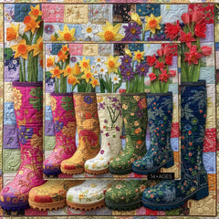 Botas de jardín floral rompecabezas 1000 piezas