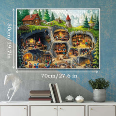 Underground Gnome Village Jigsaw Puzzle 1000 piezas