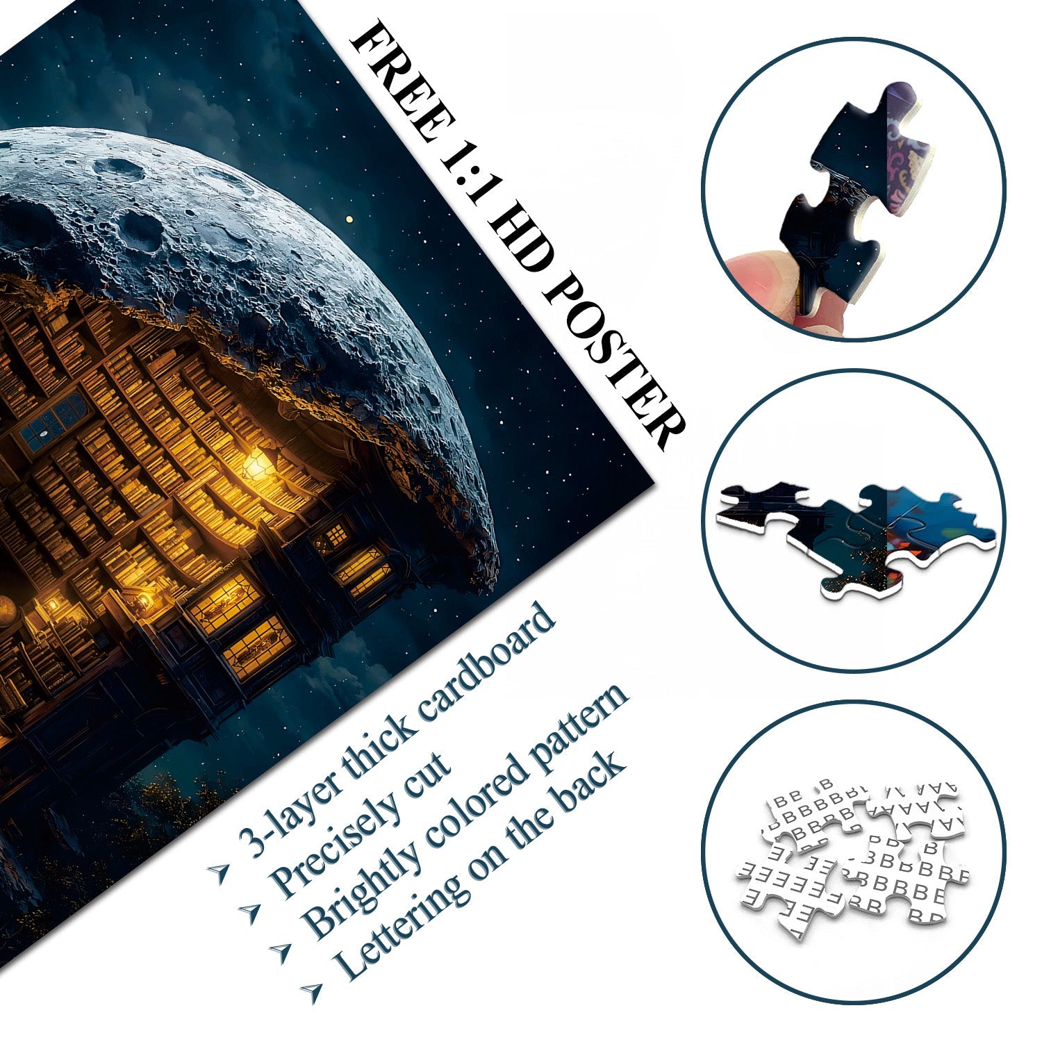 Puzzle della Biblioteca della Luna, 1000 pezzi