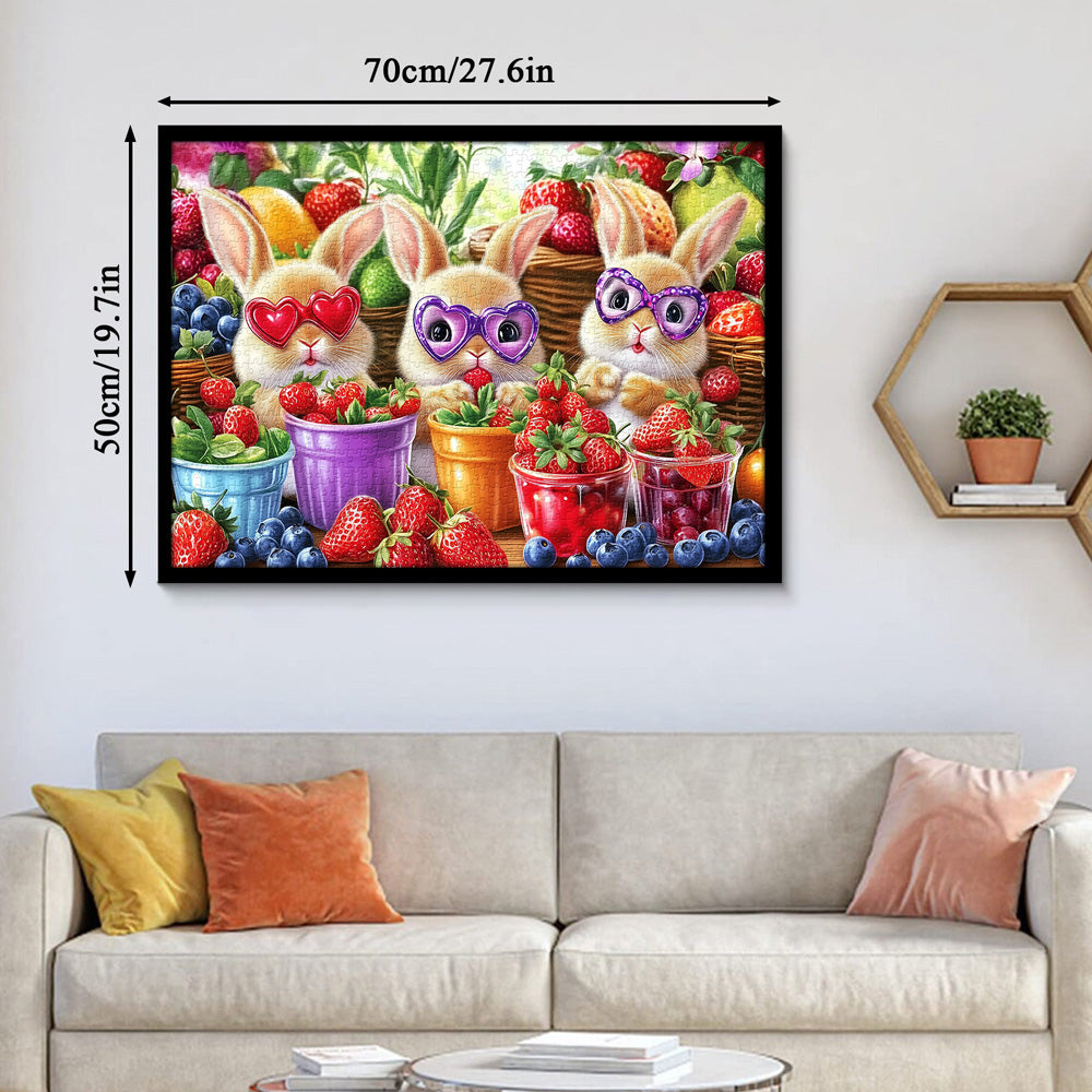 Sweet Bunny Trio Jigsaw Puzzle 1000 Pieces