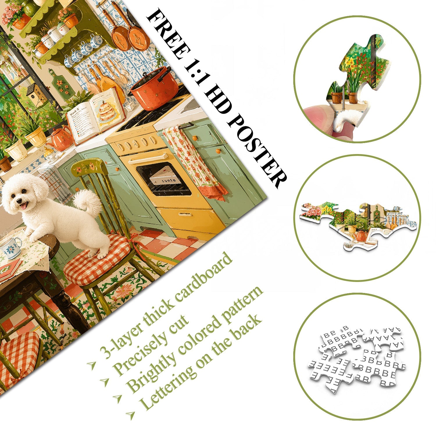 Farmhouse Floral Kitchen Jigsaw Puzzle 1000 Pieces